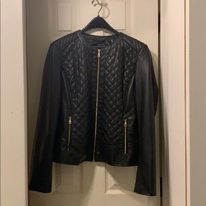 Cole Haan Faux Leather Jacket